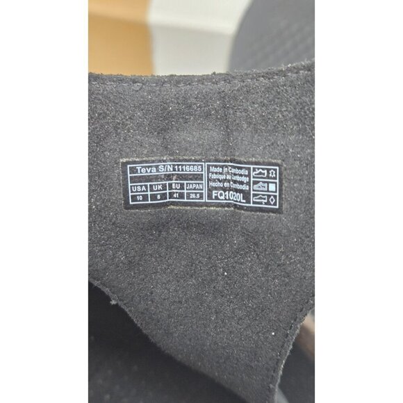 Teva Mahonia 3 Point Wedge black Sandal Women's size 10 - Picture 5 of 9